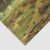 Papier Mousseline Forêt russe (Paysage rustique) (Bois vert) (Détail)