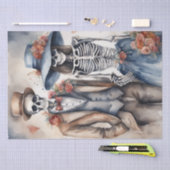 Papier Mousseline Forevermore : Skeleton Marié Couple Découpage (Artisanat)