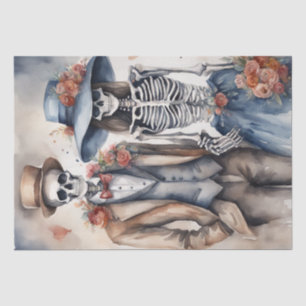 Papier Mousseline Forevermore : Skeleton Marié Couple Découpage