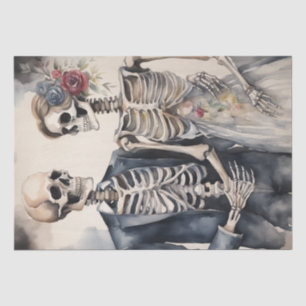 Papier Mousseline Forevermore : Skeleton Marié Couple Découpage