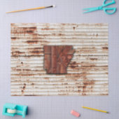 Papier Mousseline Forme de l'Arkansas rouille rouge (Artisanat)