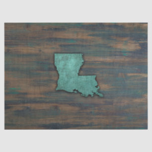 Papier Mousseline Forme rustique Turquoise Louisiane
