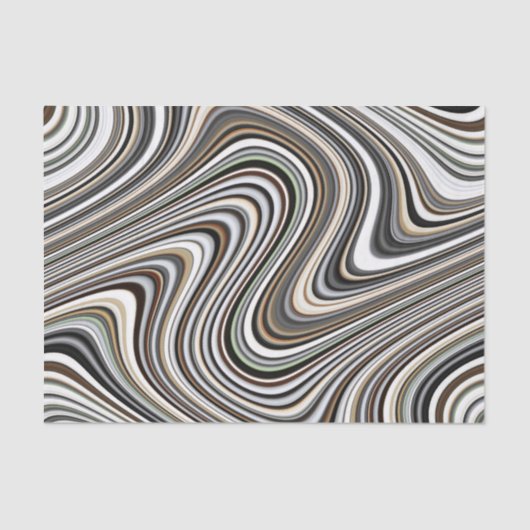 Papier Mousseline Formes Abstraites courbes (Recto)