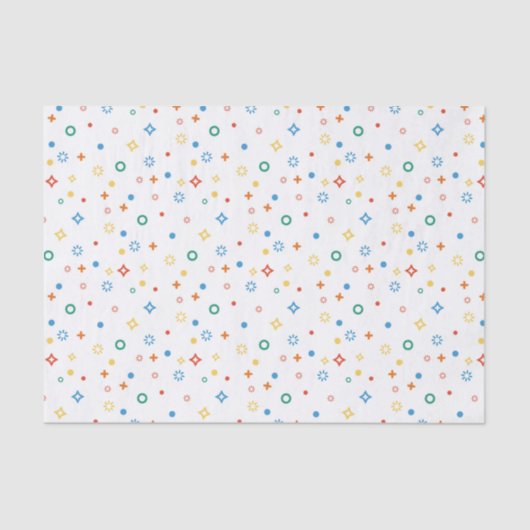 Papier Mousseline Formes géométriques Confetti coloré (Recto)