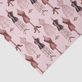 Papier Mousseline Formes roses antiques de robe (Détail)