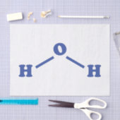 Papier Mousseline Formule chimique moléculaire de l'eau (Artisanat)