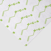 Papier Mousseline Formule moléculaire de l'isothiocyanate de Wasabi  (Détail)