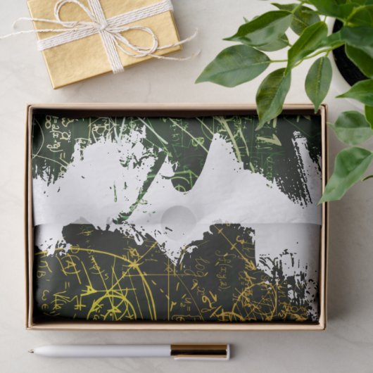 Papier Mousseline Formules dans l'espace mathématique (Cadeau)