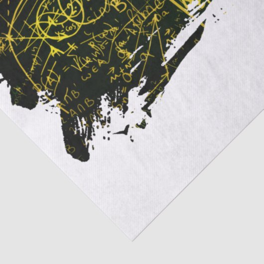 Papier Mousseline Formules dans l'espace mathématique (Détail)