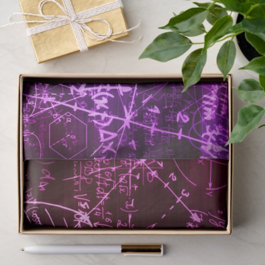 Papier Mousseline Formules dans l'espace mathématique (Cadeau)