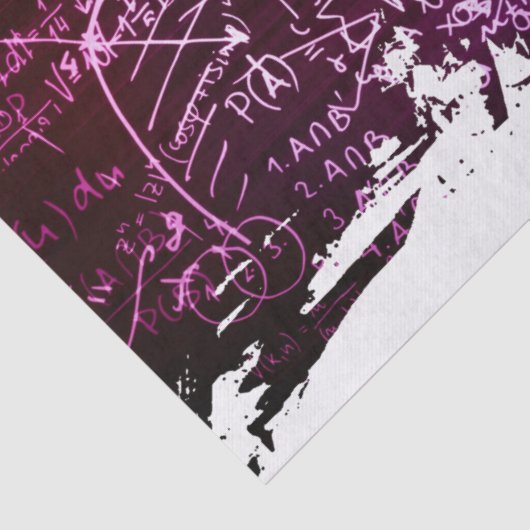 Papier Mousseline Formules dans l'espace mathématique (Détail)