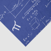 Papier Mousseline Formules Équations Mathématiques Blanc Bleu (Détail)