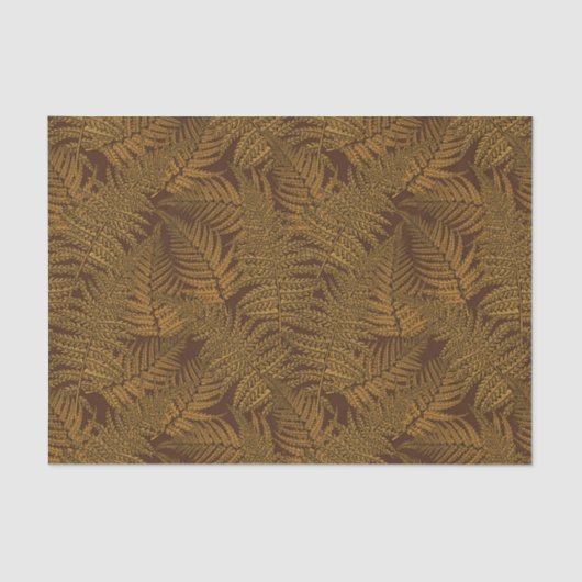 Papier Mousseline Foule automnale sur brun (Recto)