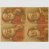 Papier Mousseline Four Santa Panels Christmas Decoupage (Recto)