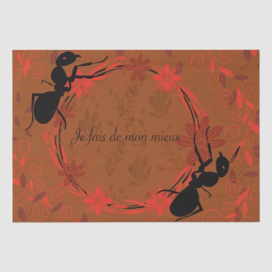 Papier Mousseline fourmi, affirmation positive, expression inspirant (Recto)