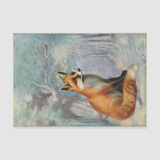 Papier Mousseline Fox Enchanted Forest Woodland Fairytale Decoupage (Recto)