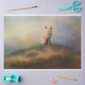 Papier Mousseline Fox On A Hill Wildlife Decoupage (Artisanat)