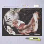 Papier Mousseline Fox Watercolor Automne mystérieux Automne Oracle (Artisanat)