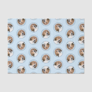 Papier Mousseline Foxhound Painting Cute Original Chien Art