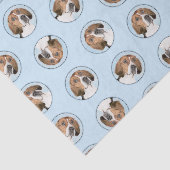 Papier Mousseline Foxhound Painting Cute Original Chien Art (Détail)