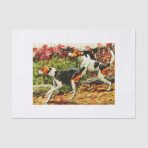 Papier Mousseline Foxhounds (anglais et américain) en bois d'automne