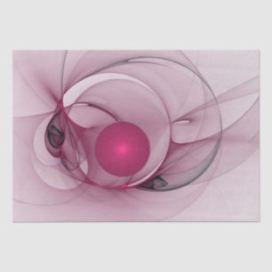 Papier Mousseline Fractale Balançante, Art Abstrait Moderne Rose de 