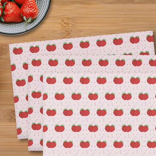 Papier Mousseline Fraise