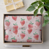 Papier Mousseline Fraise (Cadeau)