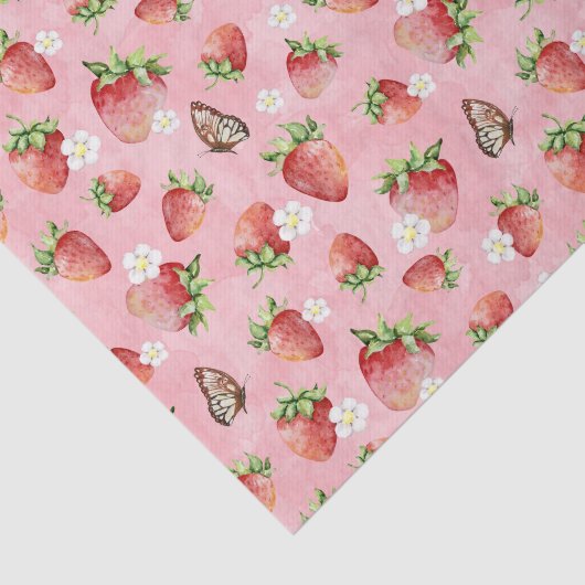 Papier Mousseline Fraise à papillon (Détail)