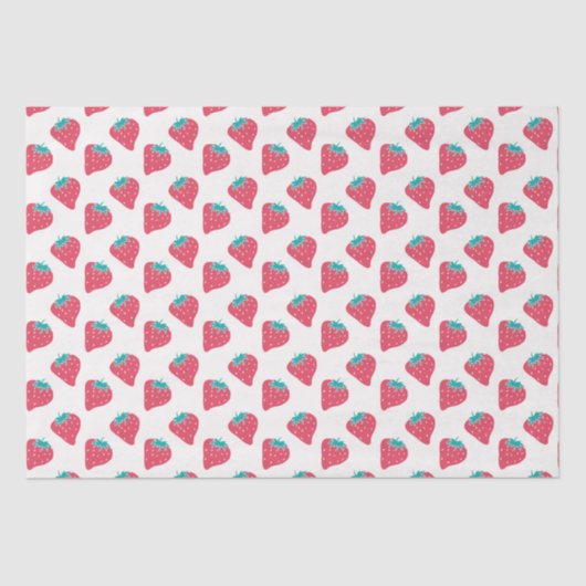 Papier Mousseline Fraise mignonne (Recto)