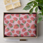 Papier Mousseline Fraise rose et rouge (Cadeau)