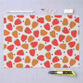 Papier Mousseline Fraise sucrée (Artisanat)