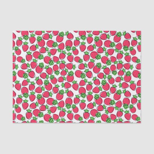 Papier Mousseline Fraises (Recto)