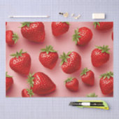 Papier Mousseline Fraises (Artisanat)