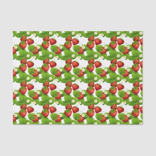 Papier Mousseline Fraises (Recto)