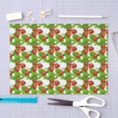 Papier Mousseline Fraises (Artisanat)