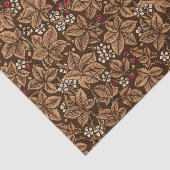 Papier Mousseline Fraises de Nouveau d'art et feuille, brun foncé (Détail)