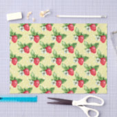 Papier Mousseline Fraises (Design 12 série Jaune/Orange) (Artisanat)