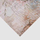 Papier Mousseline Fraises et fleurs Aquarelle Découpage (Détail)