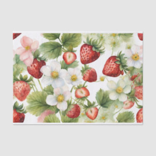 Papier Mousseline Fraises et fraises