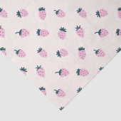 Papier Mousseline fraises rose (Détail)