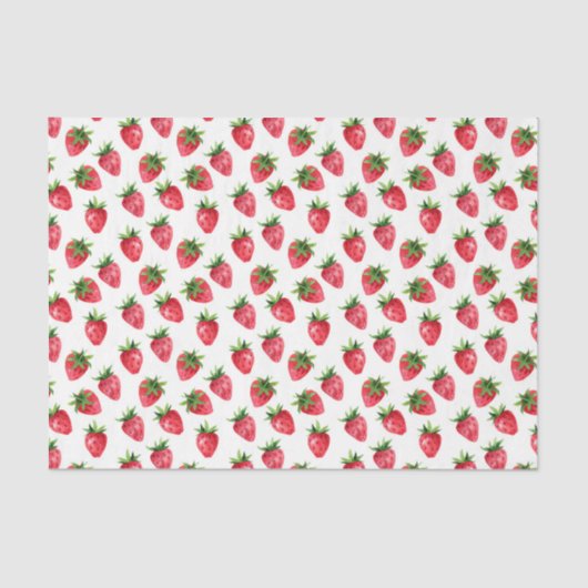 Papier Mousseline Fraises rouges (Design 43 Red Series) (Recto)