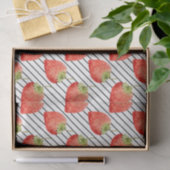 Papier Mousseline Fraises Rouges (Design 49 Série Rouge) (Cadeau)