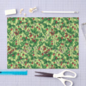 Papier Mousseline Fraises sauvages sur miellerie (Artisanat)