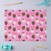 Papier Mousseline Fraises trempées au chocolat de la Saint-Valentin (Artisanat)