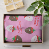 Papier Mousseline Fraises trempées au chocolat de la Saint-Valentin (Cadeau)