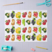 Papier Mousseline Framboise Citron Avocado Raisins Fruits Découpage (Artisanat)