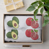 Papier Mousseline Framboise Citron Avocado Raisins Fruits Découpage (Cadeau)