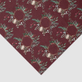 Papier Mousseline Frame d'or rustique Berry Pinecone Wreath Noël (Détail)