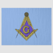 Papier Mousseline Franc-maçon (bleu) (Recto)